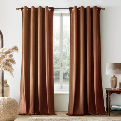 Ensemble de 2 rideaux obscurcissants en velours