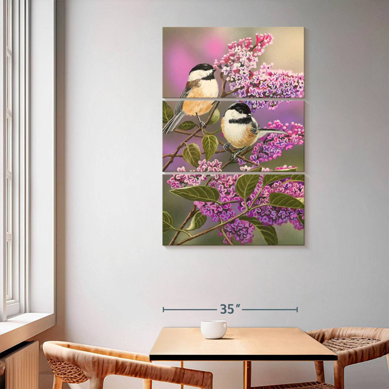 Brampt Lilacs And Chickadees