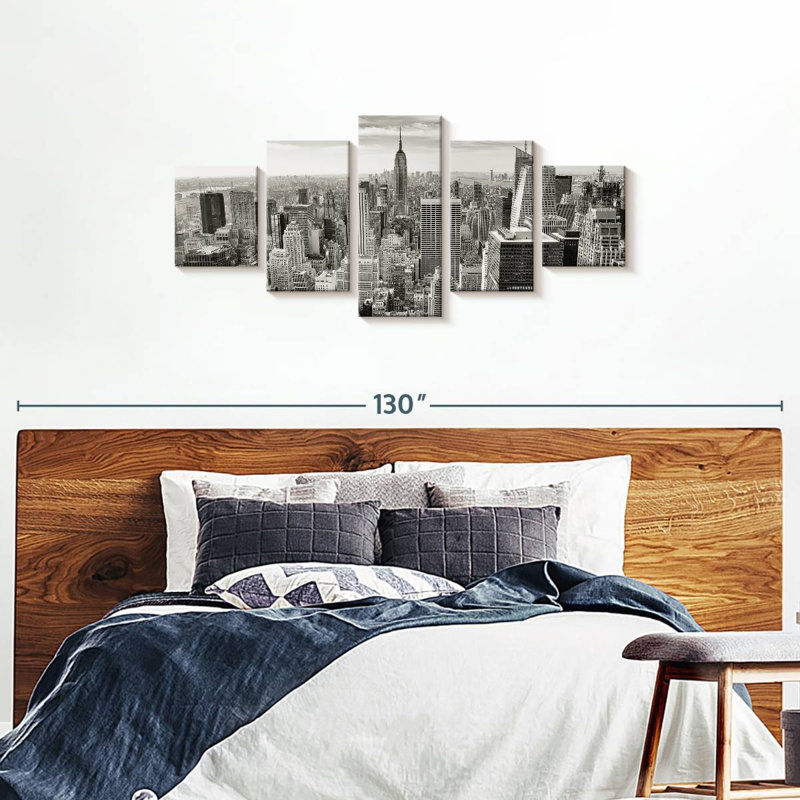 Massive Manhattan Skyline 5 pièces, H 74 po x l 34 po x P 1,25 po