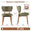 Chaise d'appoint rembourrée en bois massif H 32,1 po-628719363
