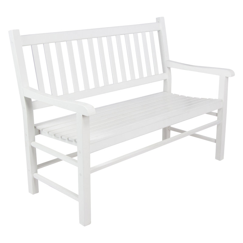 Almah Outdoor Bench, White