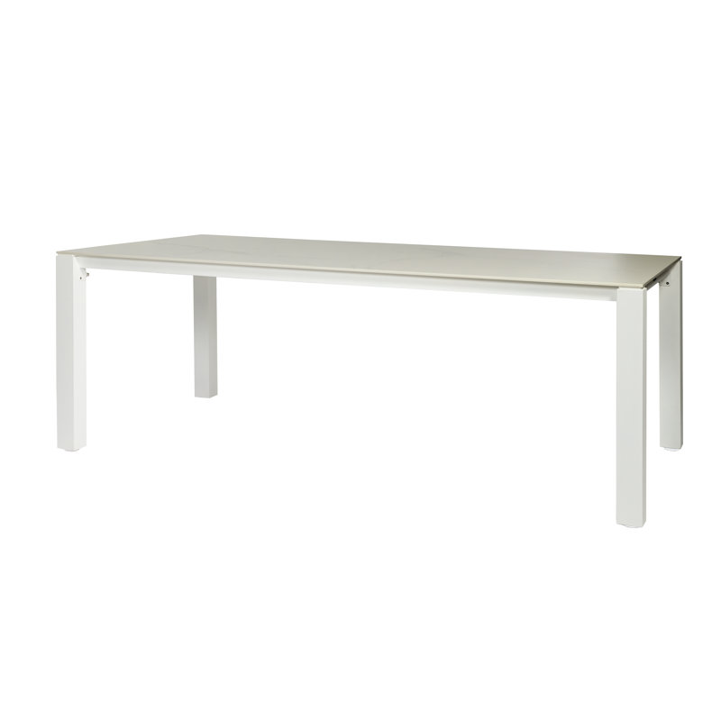 Table de salle à manger Machar, Blanc, L 39,38 po x L 78,75 po x H 29,5 po, Blanc