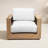 Harbor Modern Outdoor Acacia Wood Lounge Chair with Cushions – Durable Patio Armchair with Large Comfortable Cushions-1965643388