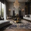 Tapis gris soyeux et moelleux-100885101