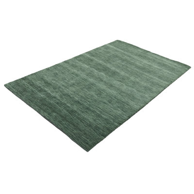 Tapis Gabbeh tissé à la main Gainesboro, 100% laine, de couleur unie, résistant à la décoloration et aux taches, durable, toutes tailles, fabriqué en Inde.