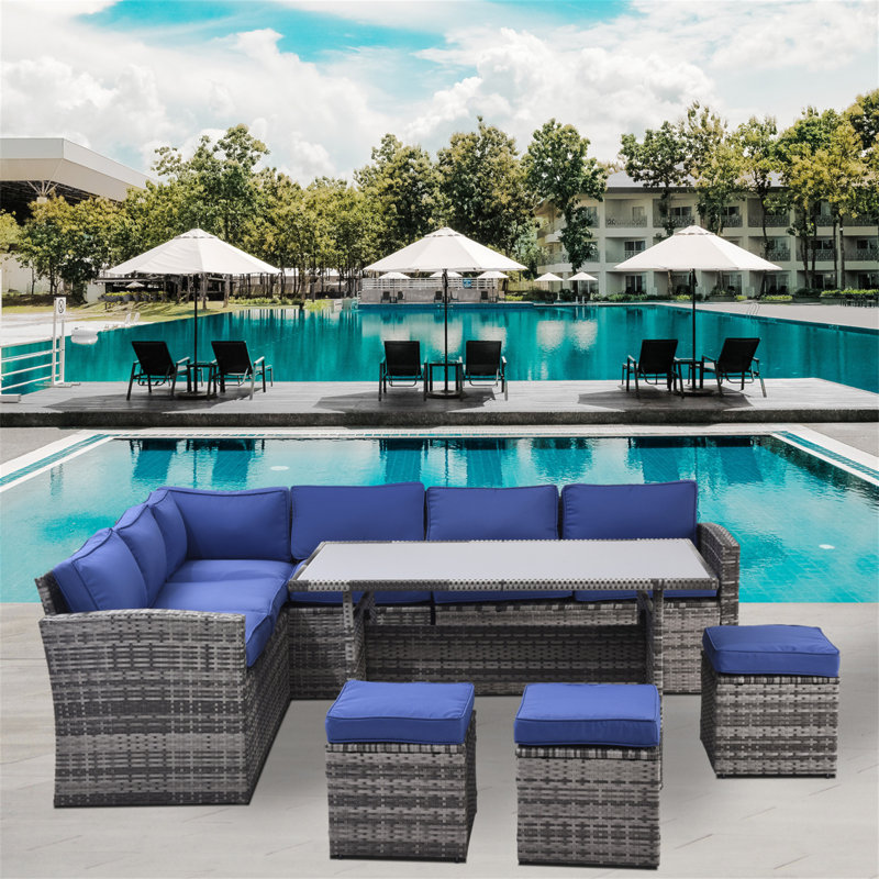 Ensemble de mobilier d'extérieur polyvalent pour profiter de toutes les saisons et se prélasser avec style