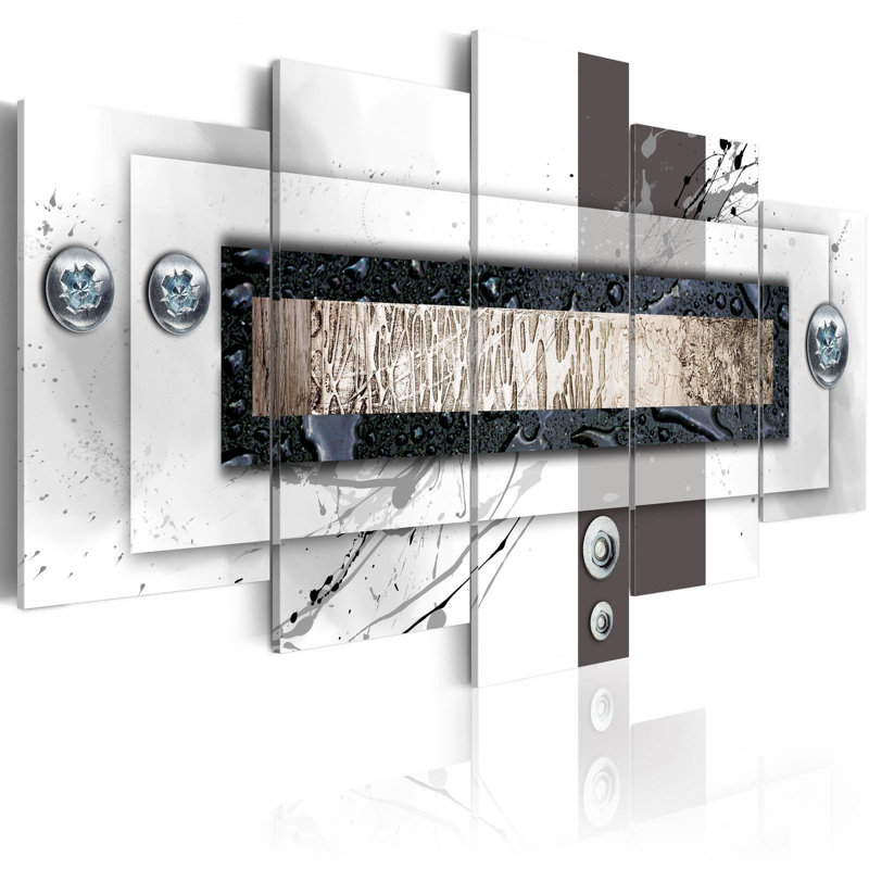 Balance des blancs sur toile, 5 pièces, H 40 po x l 80 po x P 0,7 po