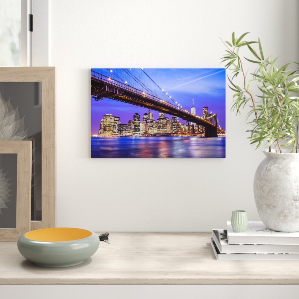 Leinwandbild „New York Brooklyn Bridge“, Fotodruck