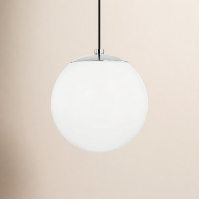 Luna Single Light Glass Steel Pendant