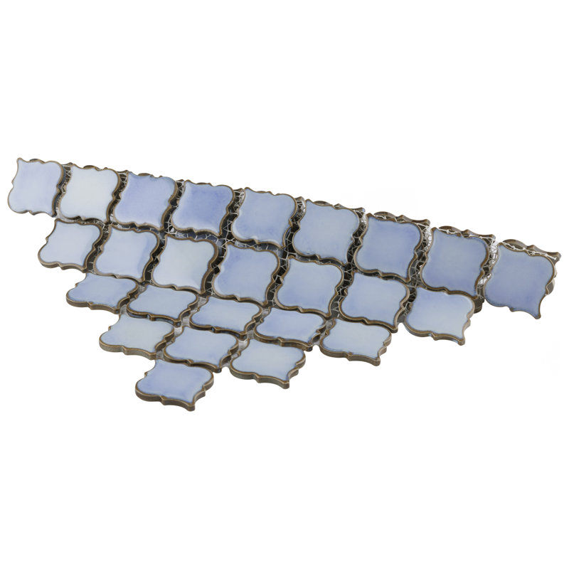 Hudson Tangier 2" x 2" Porcelain Grid Mosaic Wall & Floor Tile, Frost Blue