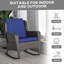 Chaise berçante d'extérieur en osier Outsunny à assise large, coussins épais, chaise berçante en rotin