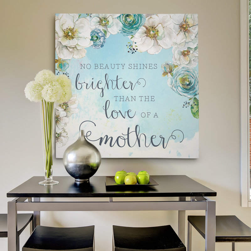 «Mother's Love», reproduction d'art textuel, H 16 po x l 16 po x P 1,5 po, Toile tendue