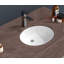 Lavabo de salle de bain ovale encastré en céramique blanc 19 "x 16" avec trop-plein