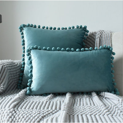 Solid Colour Velvet Pillow Cover