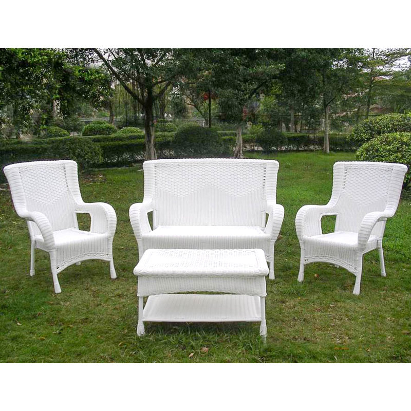 Hanish 4 - Person Patio Conversation Set, White