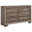 Ensemble de chambre avec grand lit 4 pièces Kauffman Taupe délavé-107635776-107635777