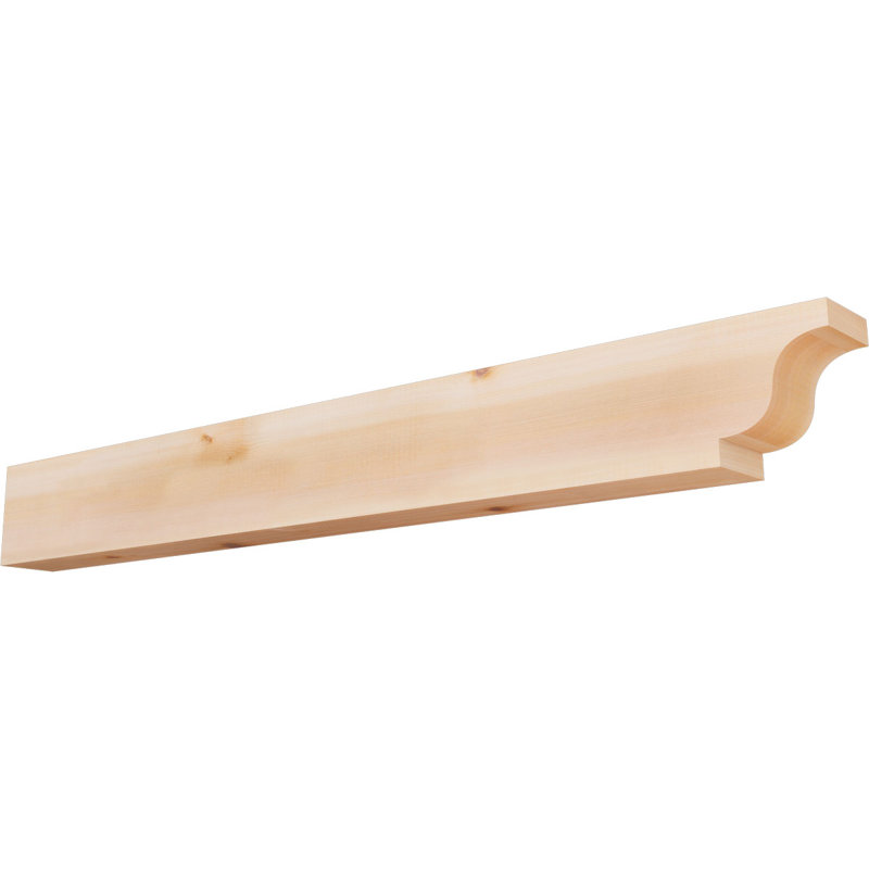 Queue de chevron lisse Newport, Cèdre rouge, H 6 po x l 48 po x P 3,5 po