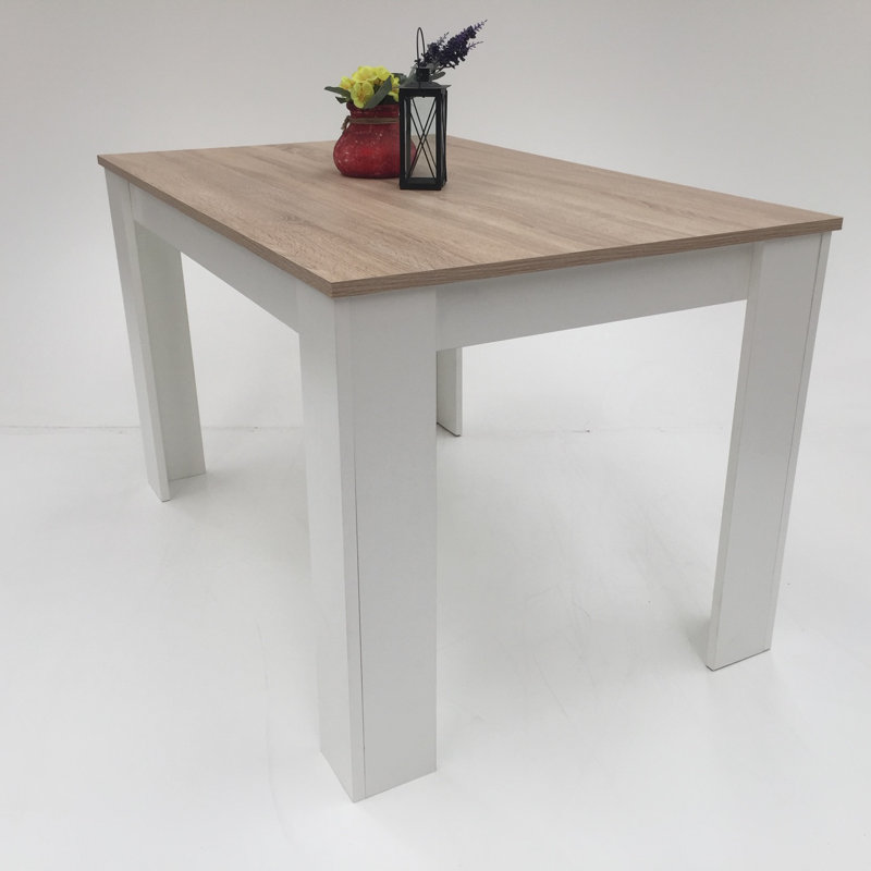 Langell Rectangular 110cm L x 70cm W Restaurant Table, White Sonoma