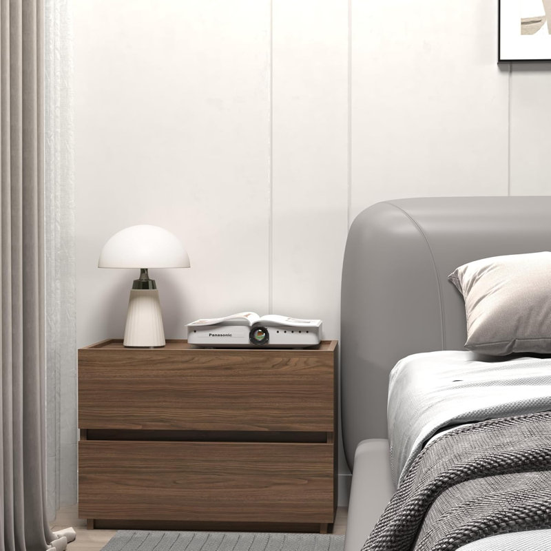  Stackable 2 Drawer Dresser, Small Dressers for Closet, Storage Cabinet for Hallway Bedroom Entryway, Nightstand Sofa Beside Table Drawer Chest, 23.6 in, Classic Oak