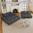 Alcala 138'' Modular U-Shaped Sectional Sofa with Chaise Lounge, Side Storage Arms, Deep Seats & Corduroy Upholstery, Oversized Modern Couch for Living Room-1448701252