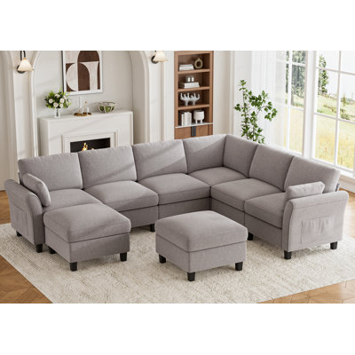 Canapé modulaire avec rangement 8 pièces