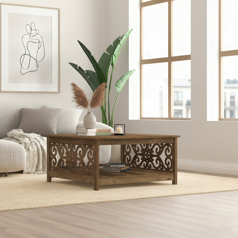 Ariba Coffee Table with storage, Knotty Oak