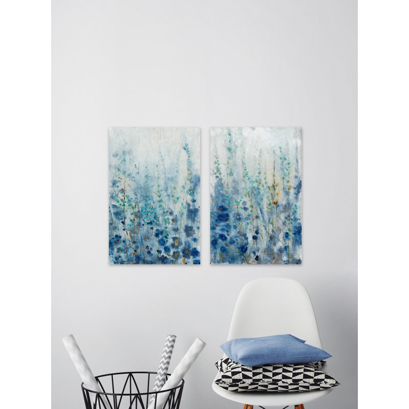 « misty fleuris diptych », ensemble de 2 reproductions sur toiles, H 60 po x l 40 po, Toile tendue