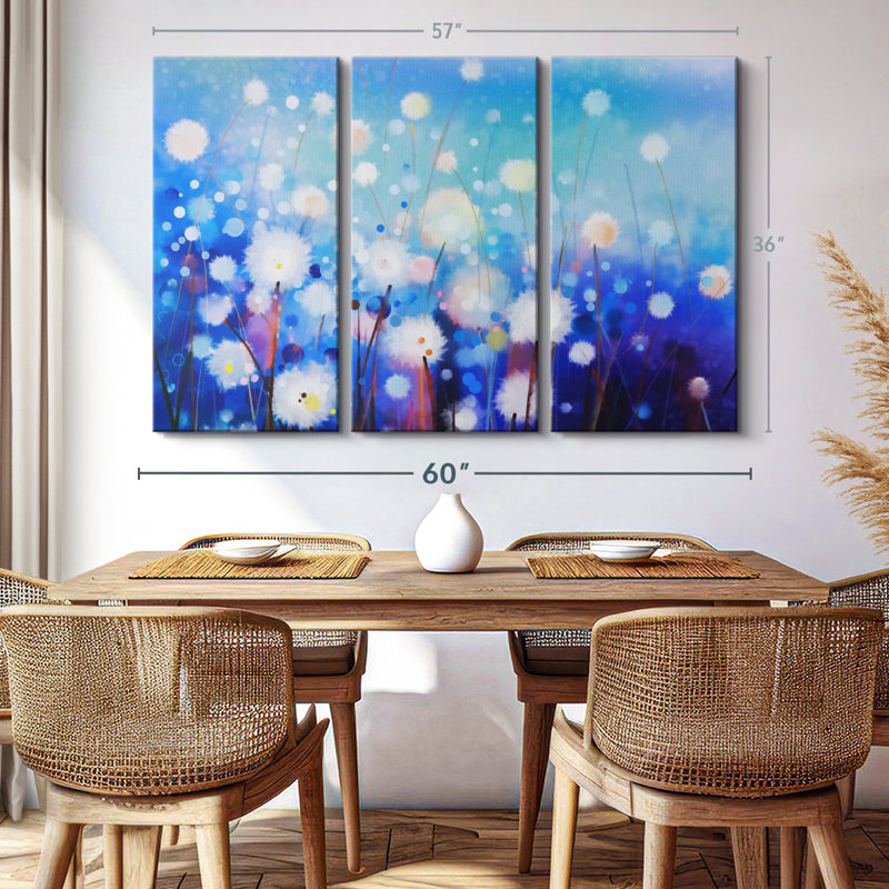 «Morning Wishes Abstract» sur toile, H 36 po x l 57 po