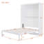 Grand lit escamotable mural avec tablettes