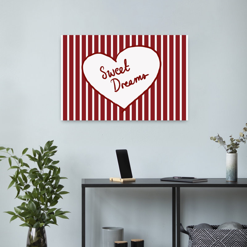 «Sweet Dreams Heart», impression d'art mural romantique serein et serein, 16" H x 24" W