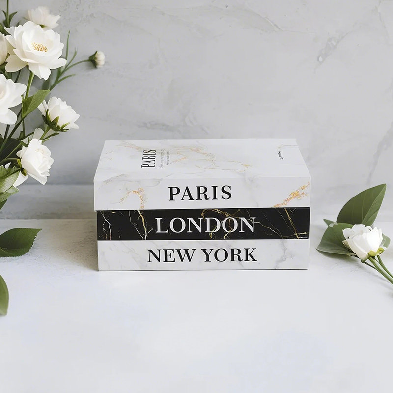 Ensemble de 3 faux livres décoratifs simples