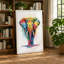 Rainbow Elephant Modern - Print-136767342-136767341