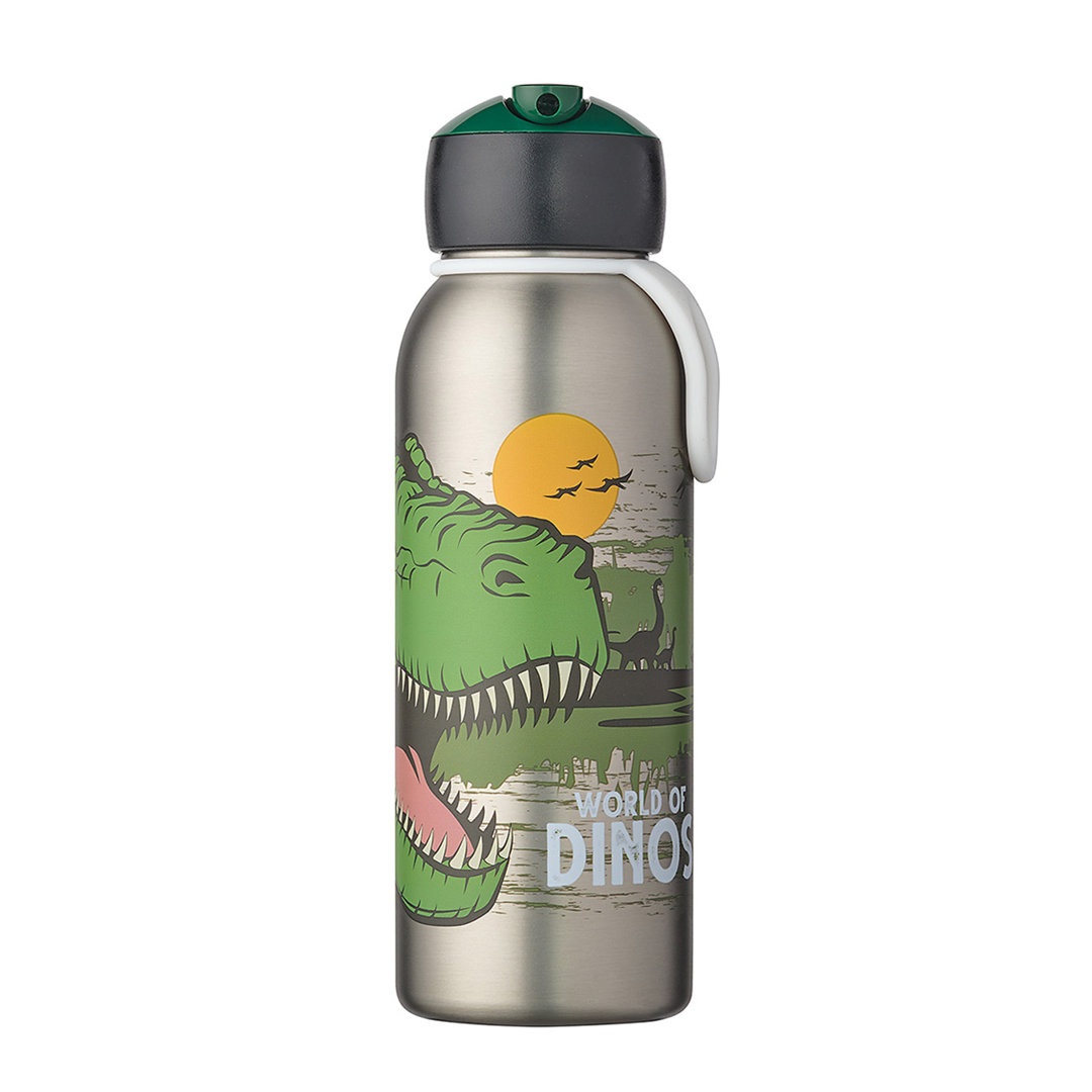 Mepal - Insulated Bottle Flip-up Campus - Insulated Drinking Bottles for Children - Stainless Steel Drinking Bottle - 4 Hours Hot & 12 Hours Cold - BPA-Free - 350 ml - Dino - Image 2