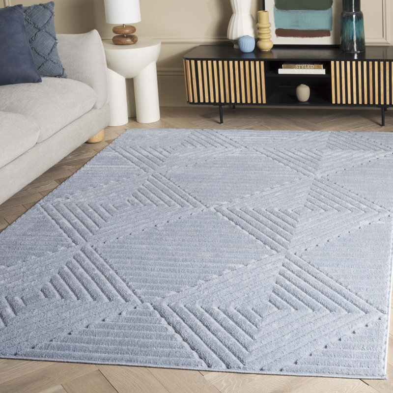 Tapis bleu Selena 684, Rectangle 5 pi 3 po x 7 pi 6 po