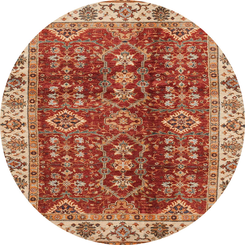 Abstract Indoor Rug, Round 6'