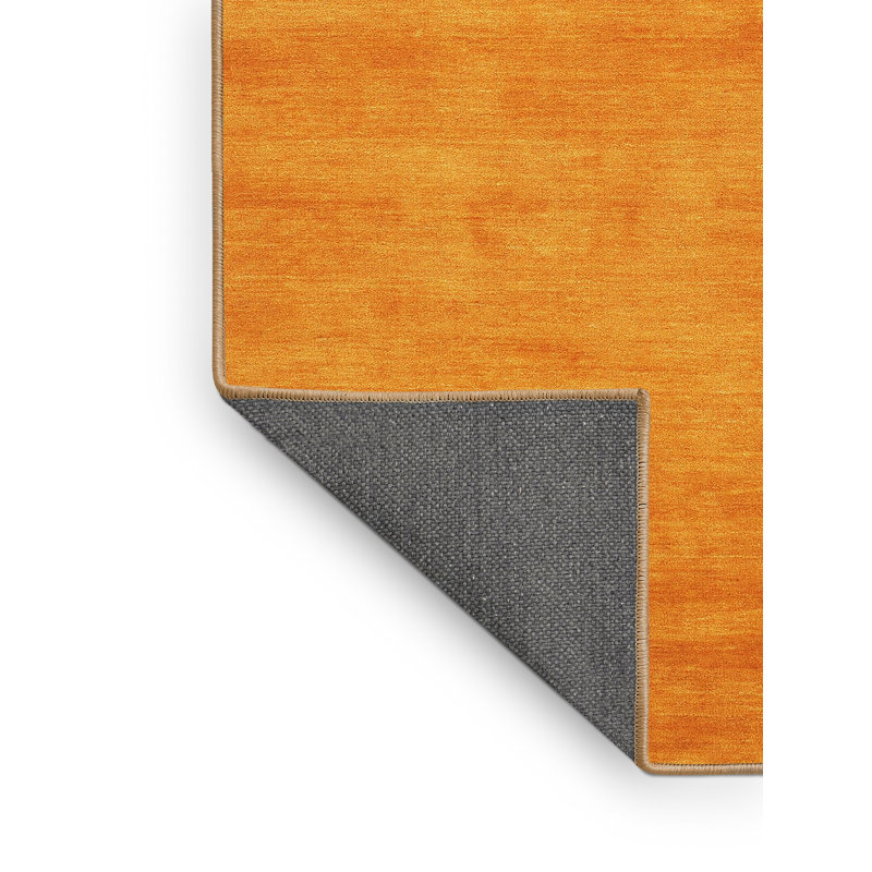 Tapis de zone orange contemporaine, Rectangle 2 pi x 3 pi