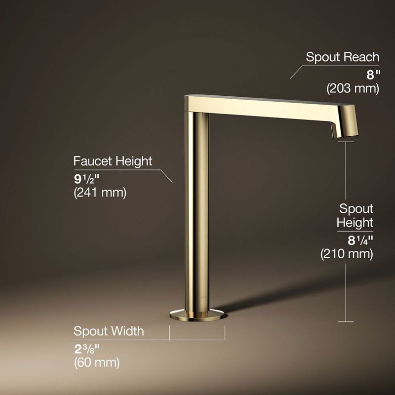 Components Deck-Mount Bath Spout With Row Design, Gold