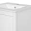 Meuble-lavabo blanc de 20 po avec lavabo en céramique, porte à fermeture en douceur, tablette ajustable en forme de U, support de rangement pour porte, armoire autoportante moderne pour les petites salles de bain-118774575