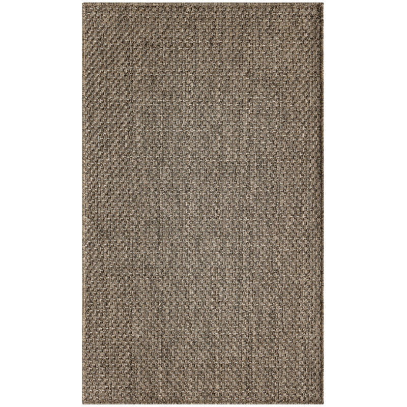 Tulum Solid Indoor/Outdoor Area Rug, Rectangle 2' x 3', Brown