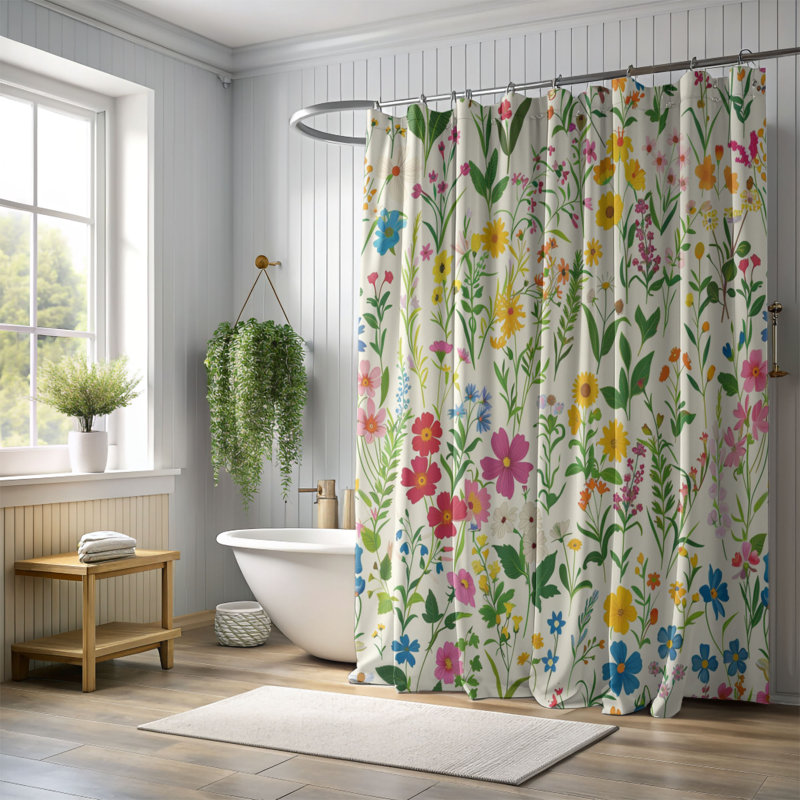 New Bloom - Premium Shower Curtain, 74"H x 71"W