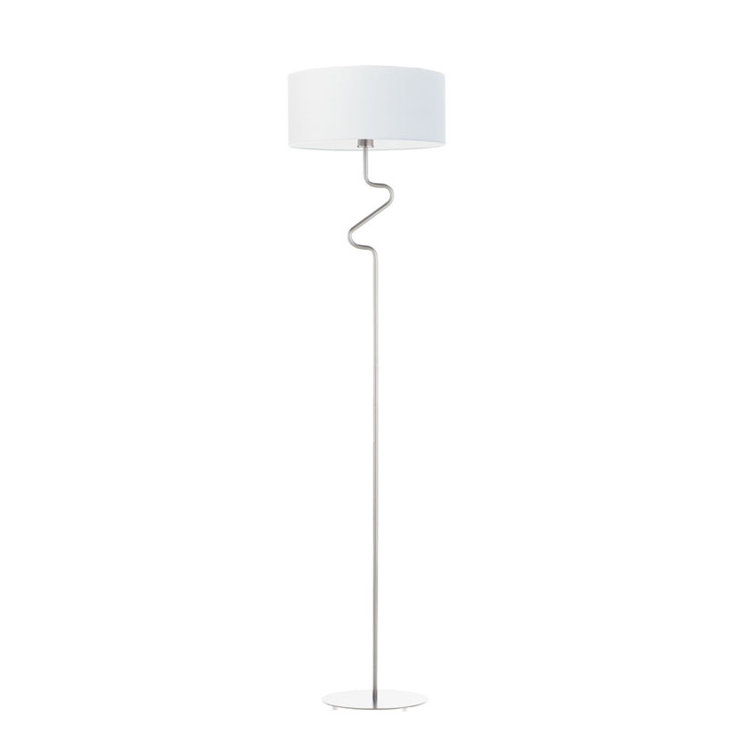 Esmerelda 166cm Traditional Floor Lamp, White, Light Grey