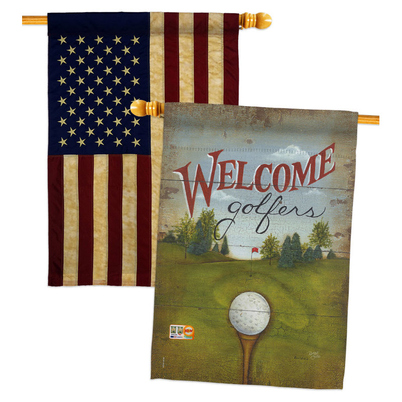 Double Sided 40'' H x 28'' W Polyester House Flag
