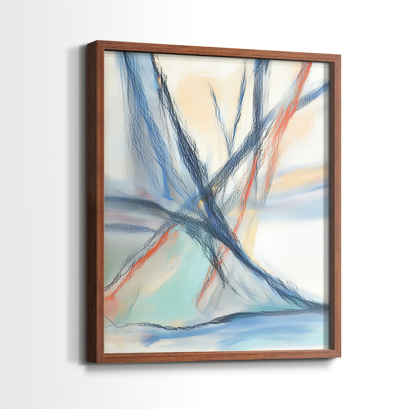 "ABSTRACT Series DCC XXII" par J Paul, Noyer, H 21 po x l 17 po