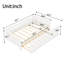 Lit plateforme avec garde-corps, structure de lit simple TG en bois massif, peut être converti en grand lit plateforme-292565749-292565754