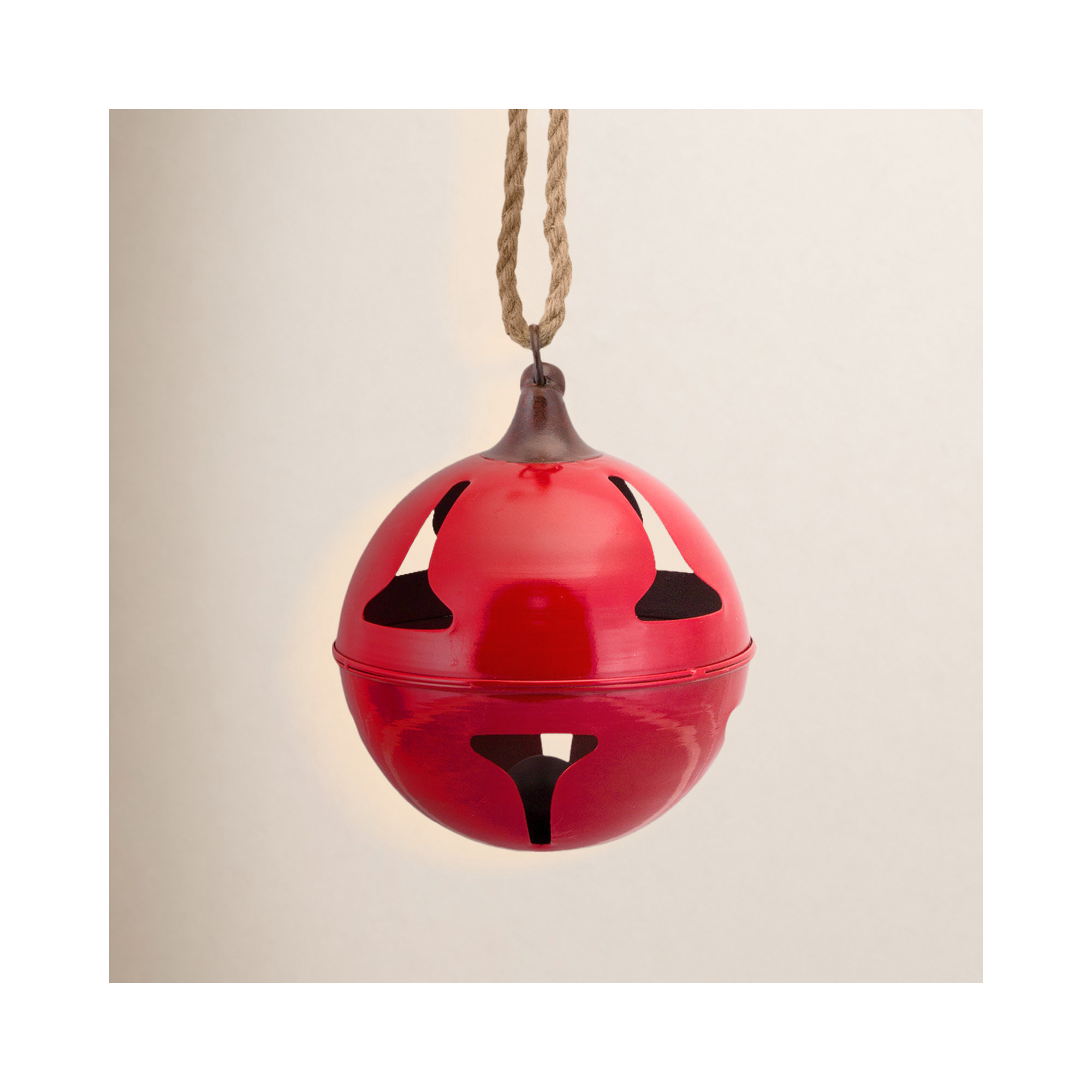 Sleigh Bell Ball Ornament, 27" H x 8" W x 8" D, Red