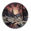 Horloge murale en bois massif Nerlan-391860136