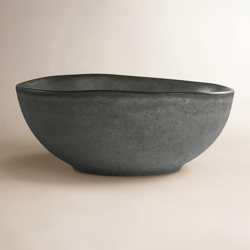 Galette Ceramic Oval Decorative Bowl in Coffee