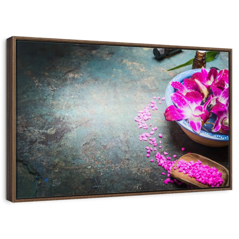 Spa Fusion, 13 po x 9 po, Cadre flottant noyer