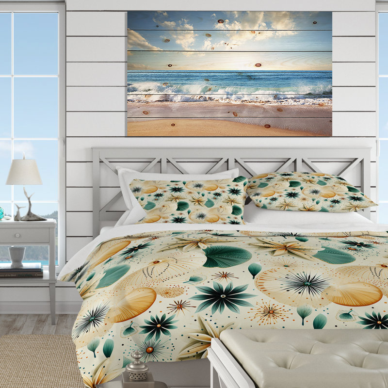 Ensemble de housse de couette Coastal Neutrals Boho Collage - Microfibre polyester
