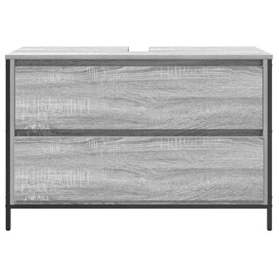 Bathroom Basin Cabinet With Drawers Sonoma Oak 60X34.5X60 Cm